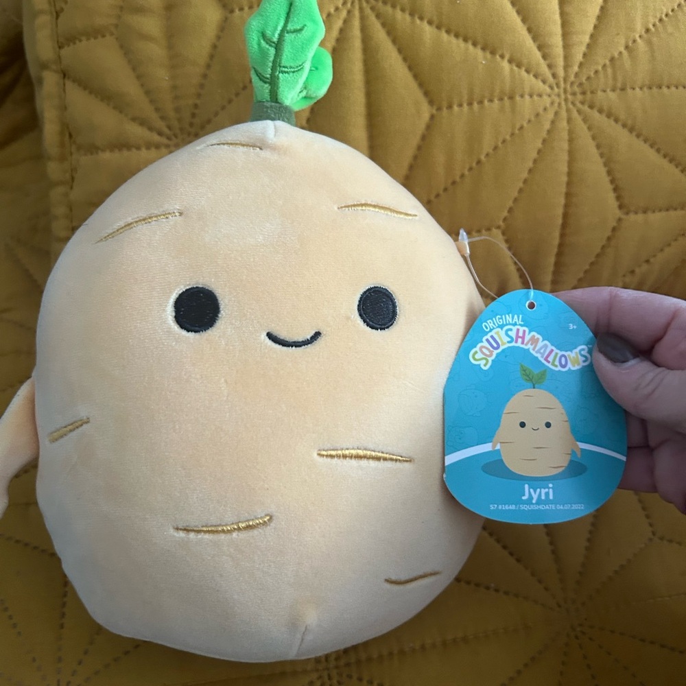 Squishmallows Tan and Green Jyri Plush